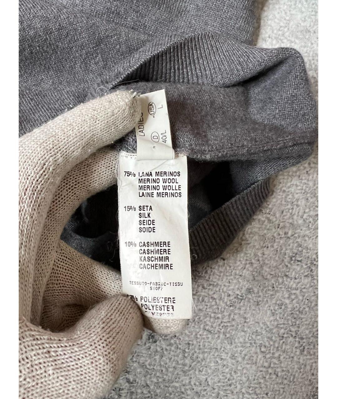 FABIANA FILIPPI Серый шерстяной джемпер / свитер, фото 6