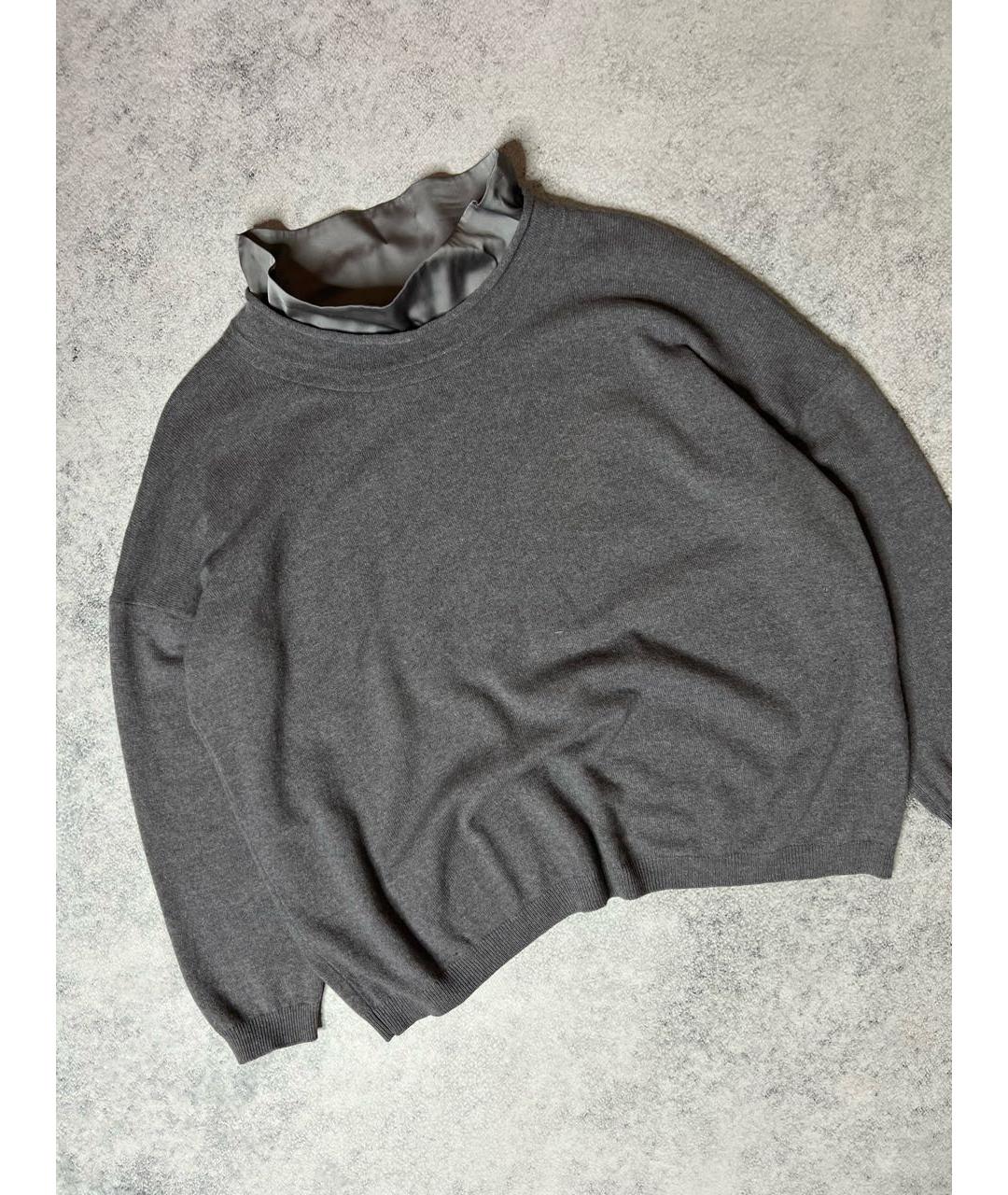 FABIANA FILIPPI Серый шерстяной джемпер / свитер, фото 2