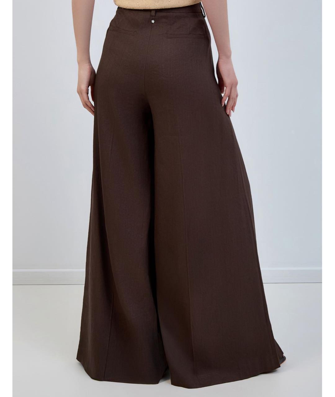 LORENA ANTONIAZZI Коричневые брюки широкие, фото 3