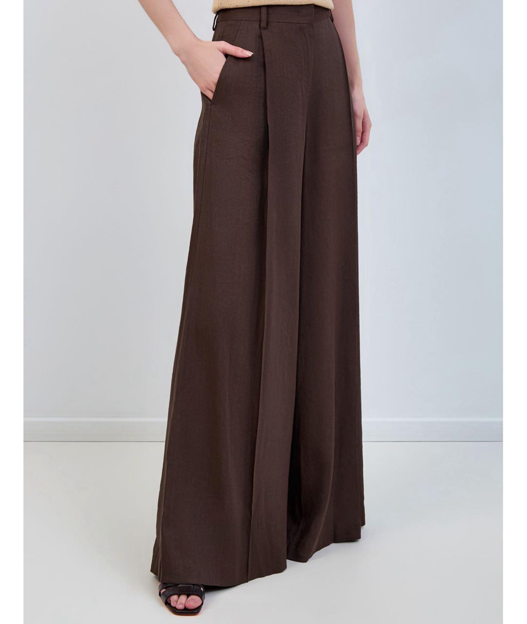 LORENA ANTONIAZZI Коричневые брюки широкие, фото 2