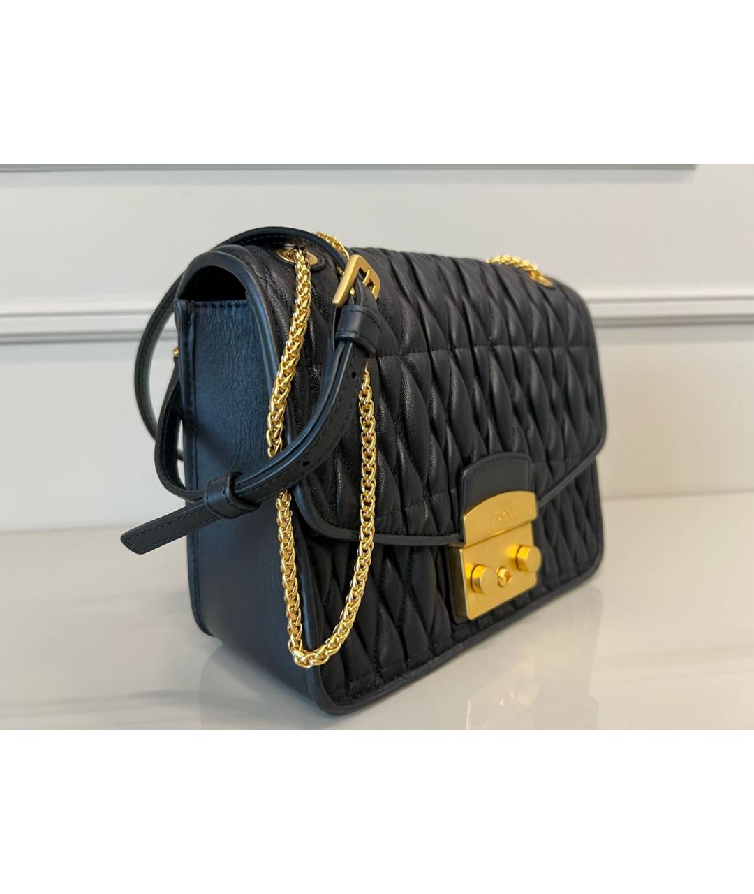 FURLA Черная кожаная сумка через плечо, фото 2