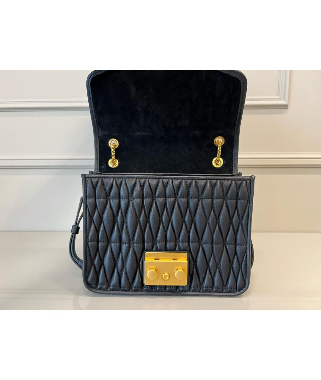 FURLA Черная кожаная сумка через плечо, фото 5