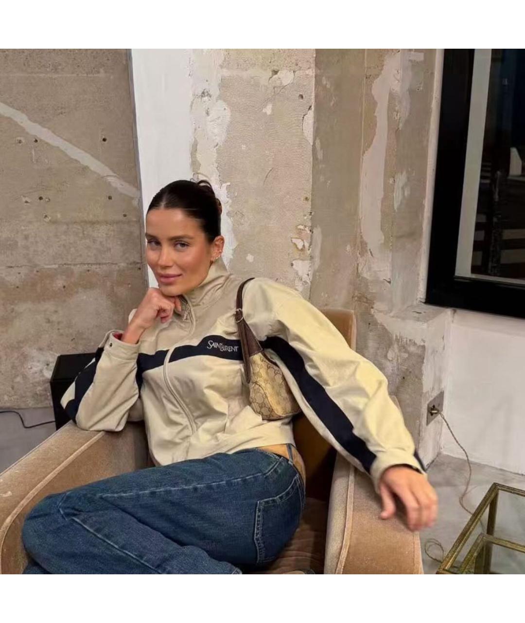 SAINT LAURENT Бежевая куртка, фото 5