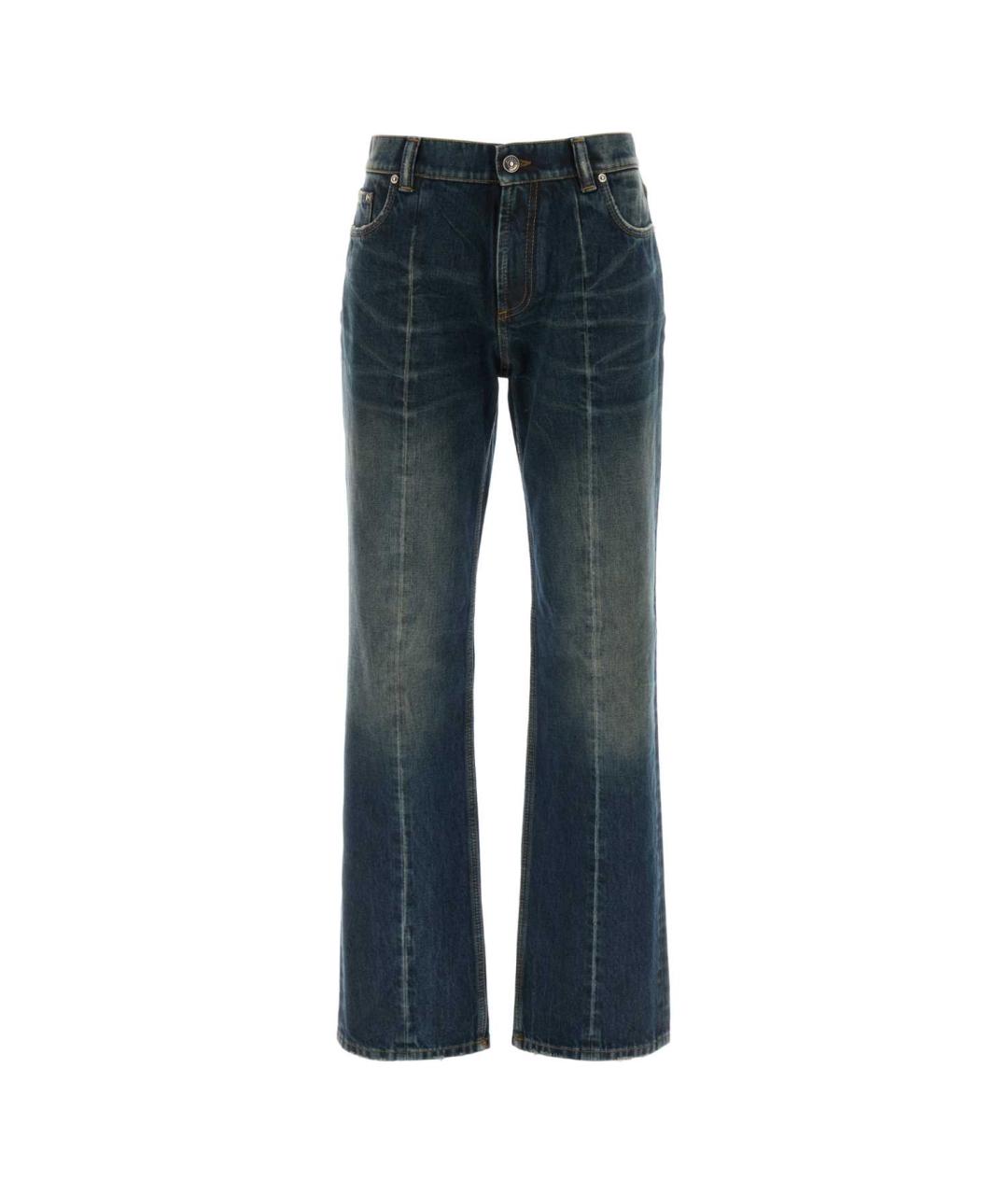 VERSACE Синие хлопковые джинсы клеш, фото 1