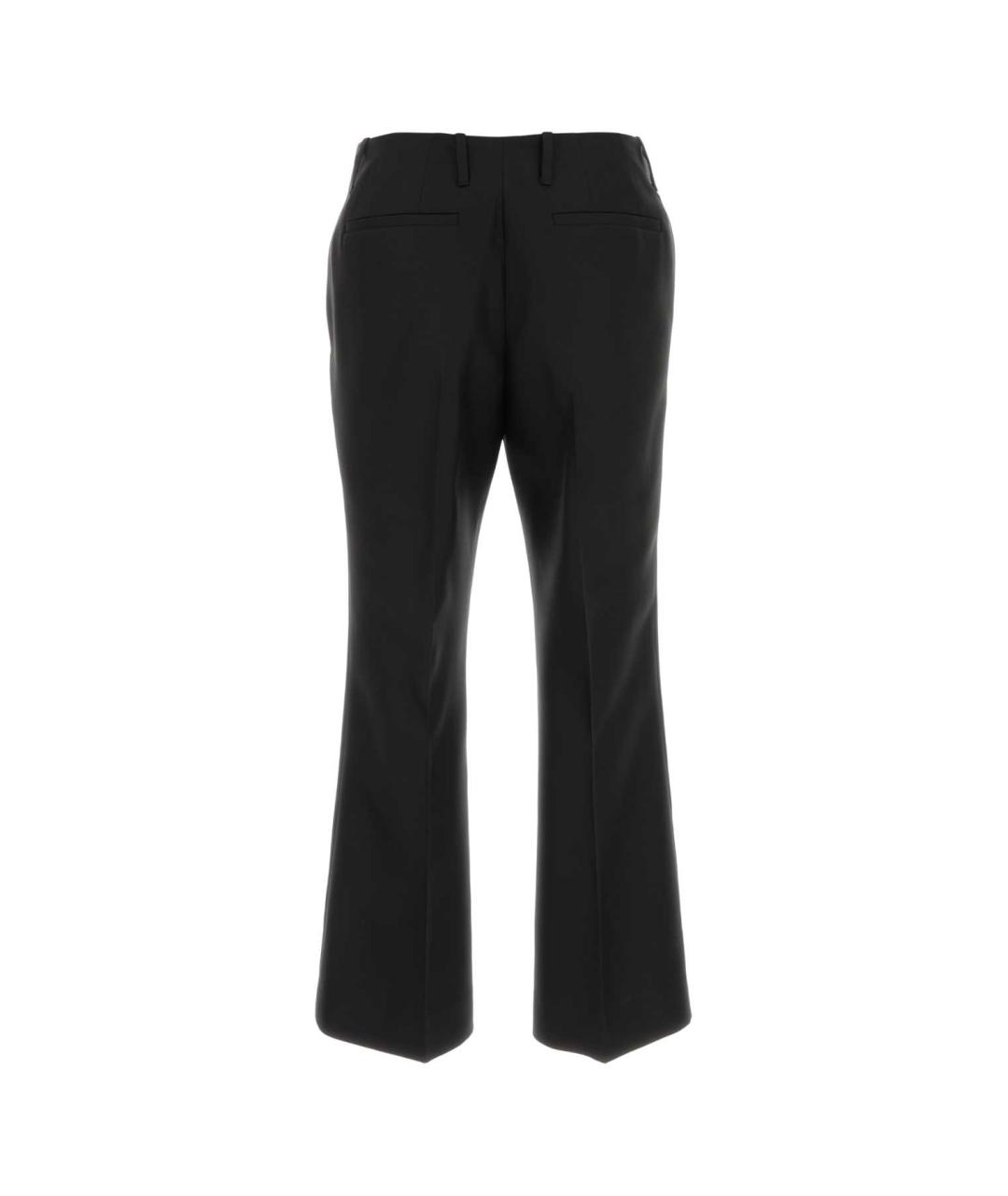 DRIES VAN NOTEN Черные шерстяные прямые брюки, фото 2