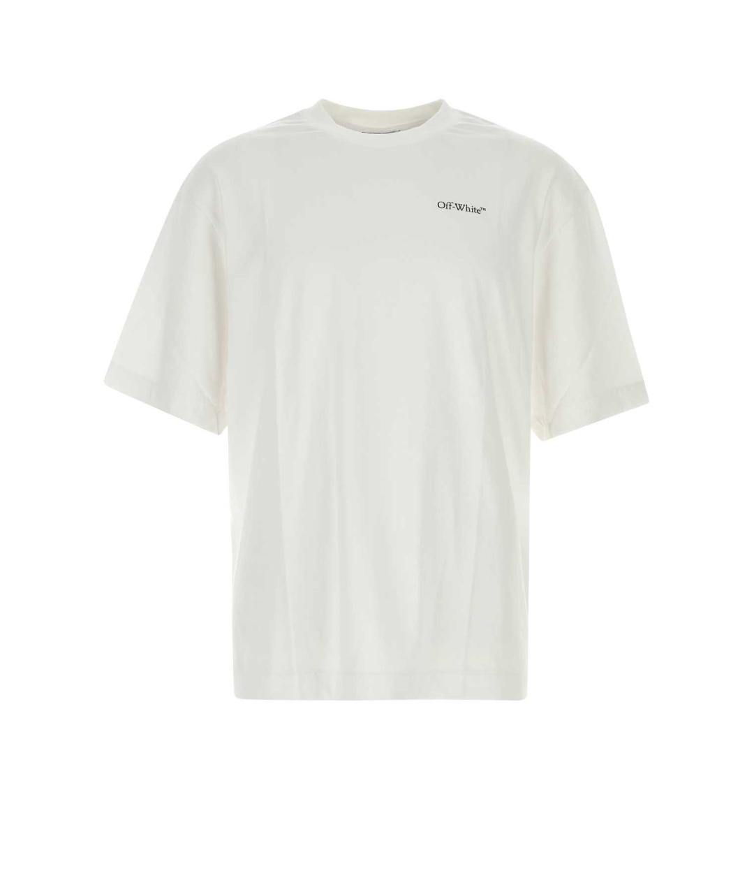 OFF-WHITE Белая хлопковая футболка, фото 1