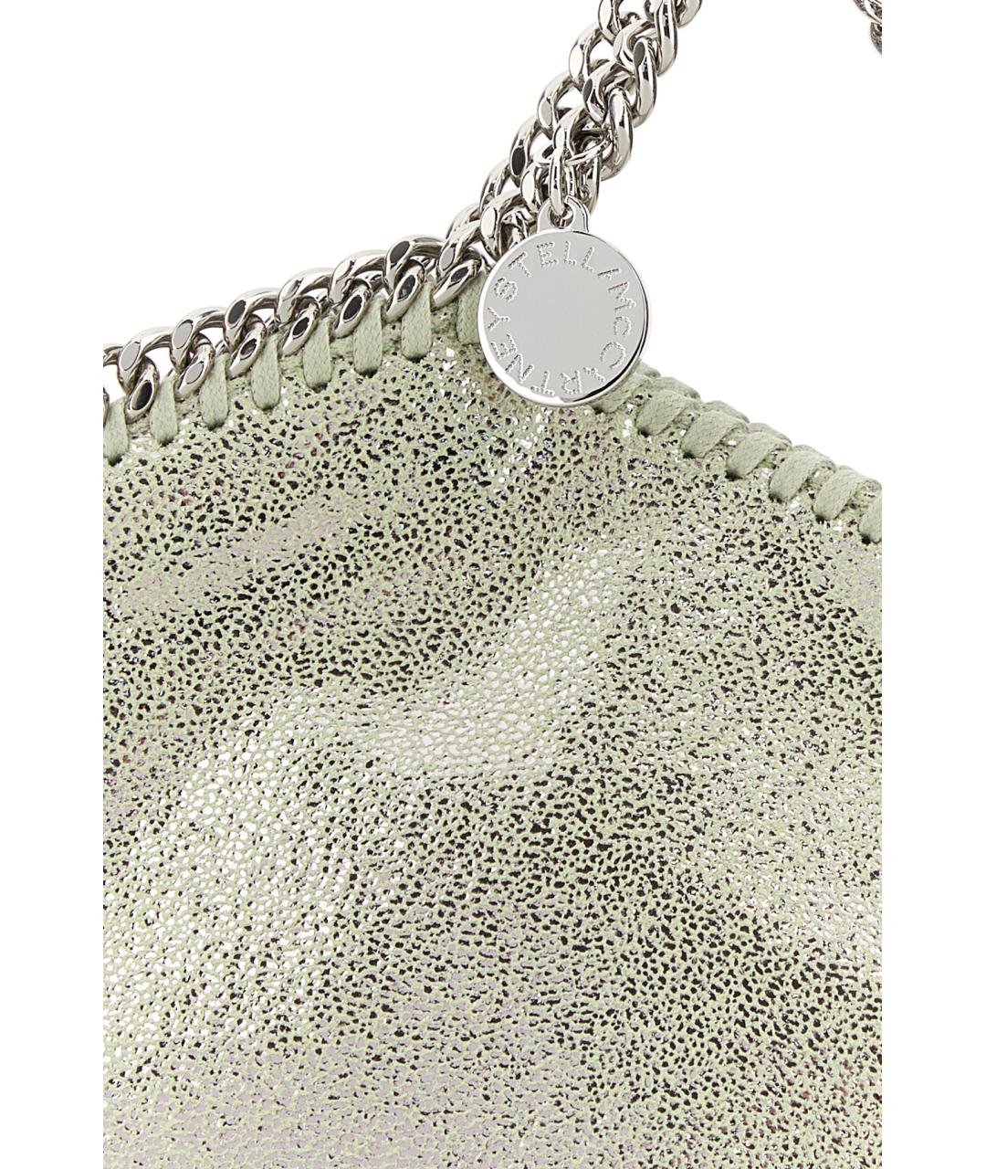 STELLA MCCARTNEY Зеленая синтетическая сумка с короткими ручками, фото 4