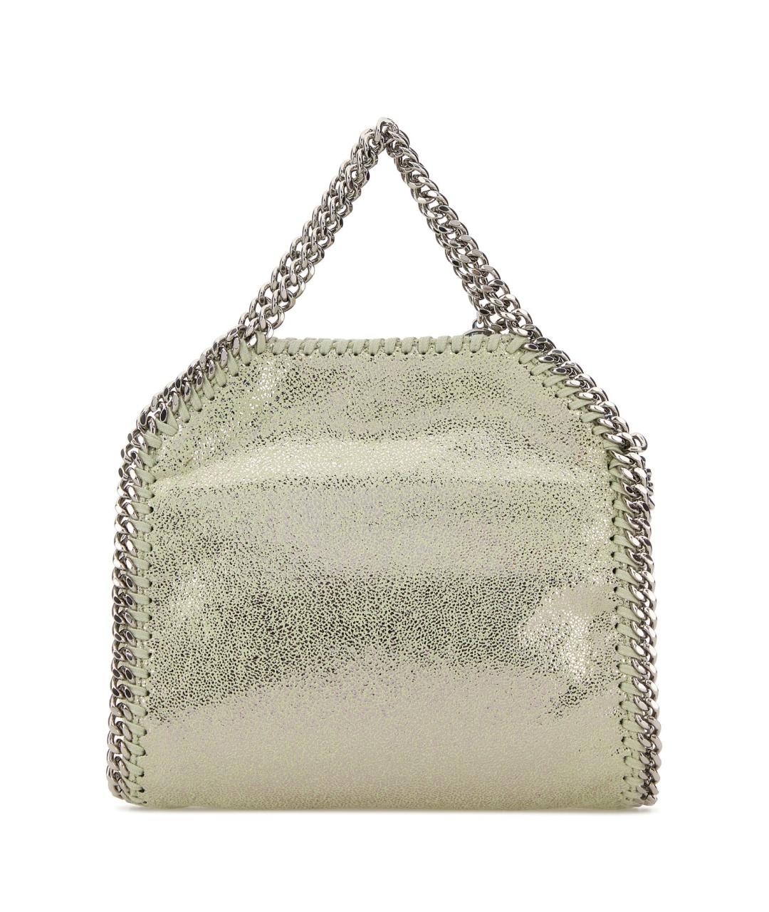 STELLA MCCARTNEY Зеленая синтетическая сумка с короткими ручками, фото 3