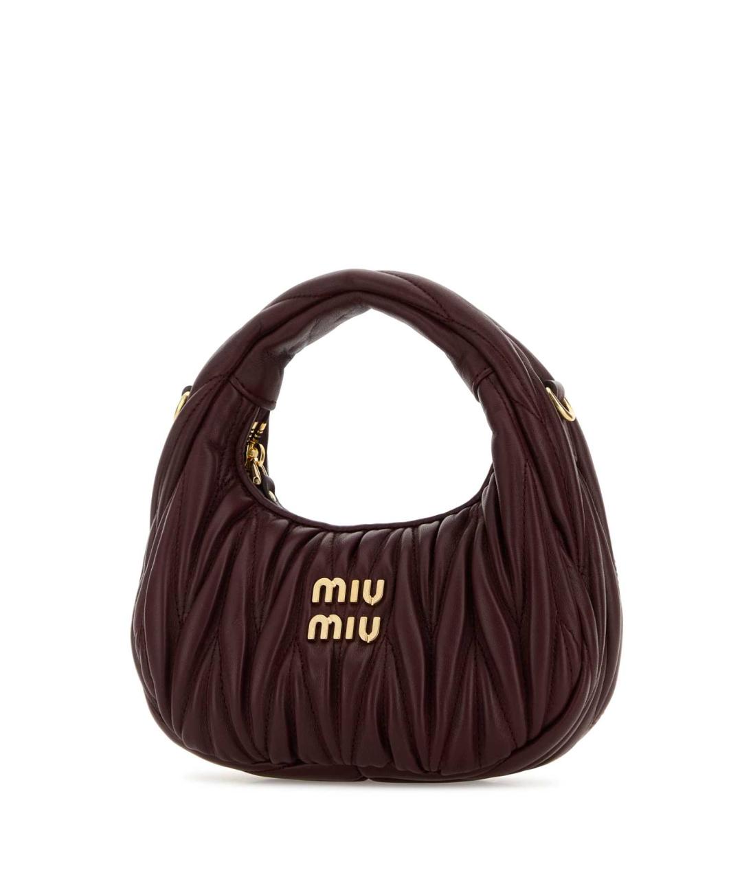 MIU MIU Фиолетовая кожаная сумка с короткими ручками, фото 2