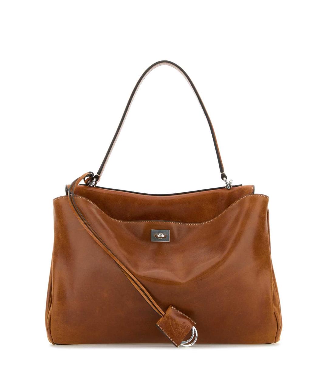 BALENCIAGA Коричневая кожаная сумка тоут, фото 1