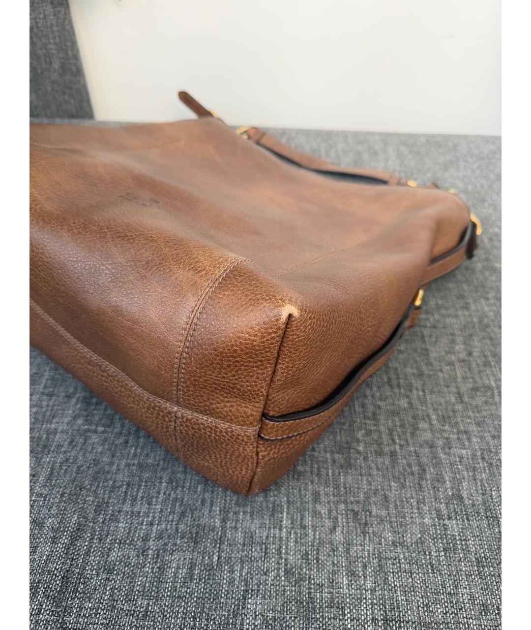 GUCCI Оранжевая кожаная сумка тоут, фото 5