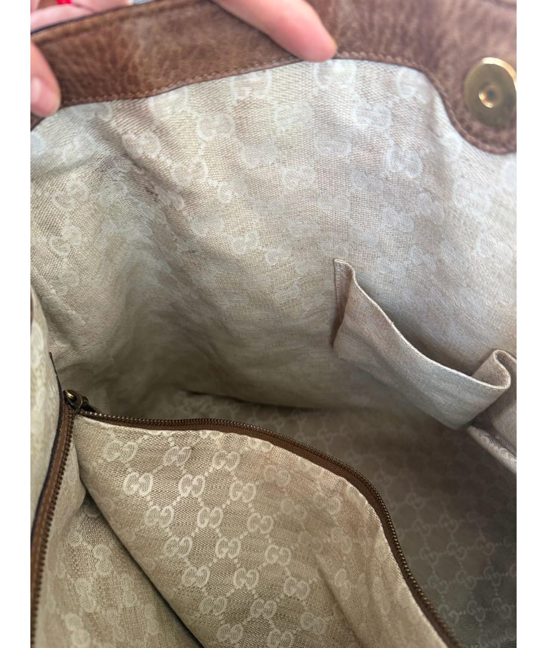 GUCCI Оранжевая кожаная сумка тоут, фото 7