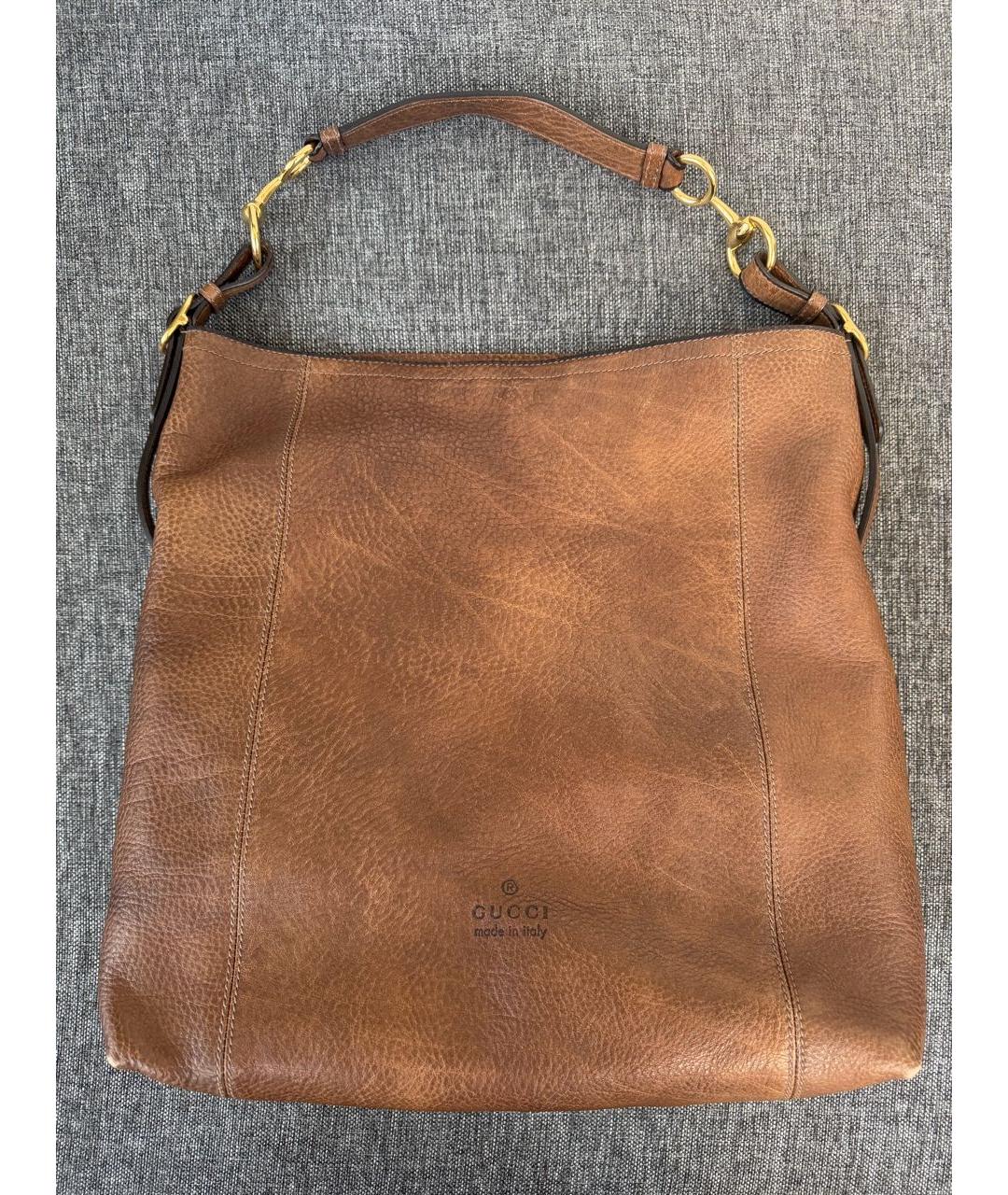 GUCCI Оранжевая кожаная сумка тоут, фото 9