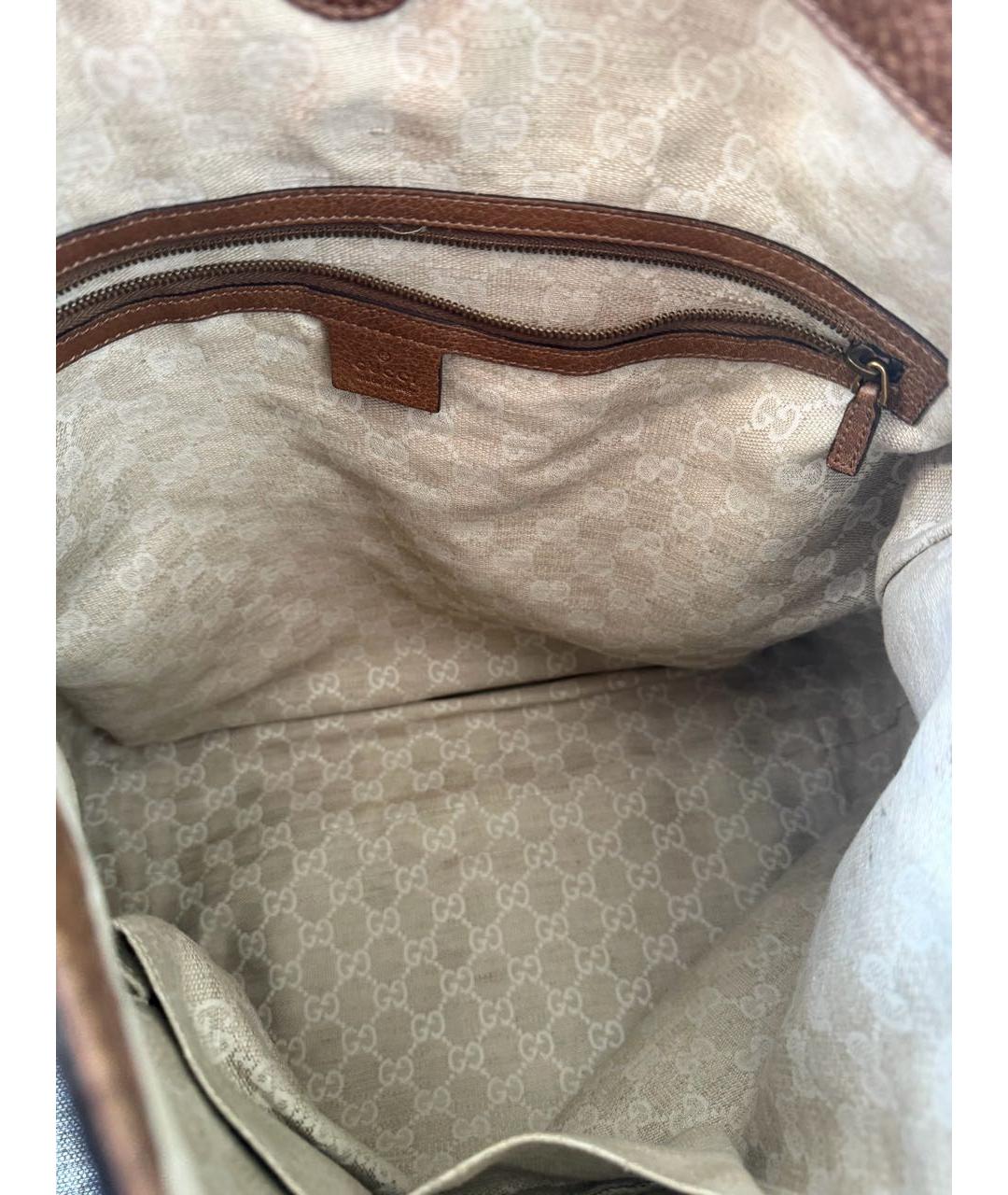 GUCCI Оранжевая кожаная сумка тоут, фото 6