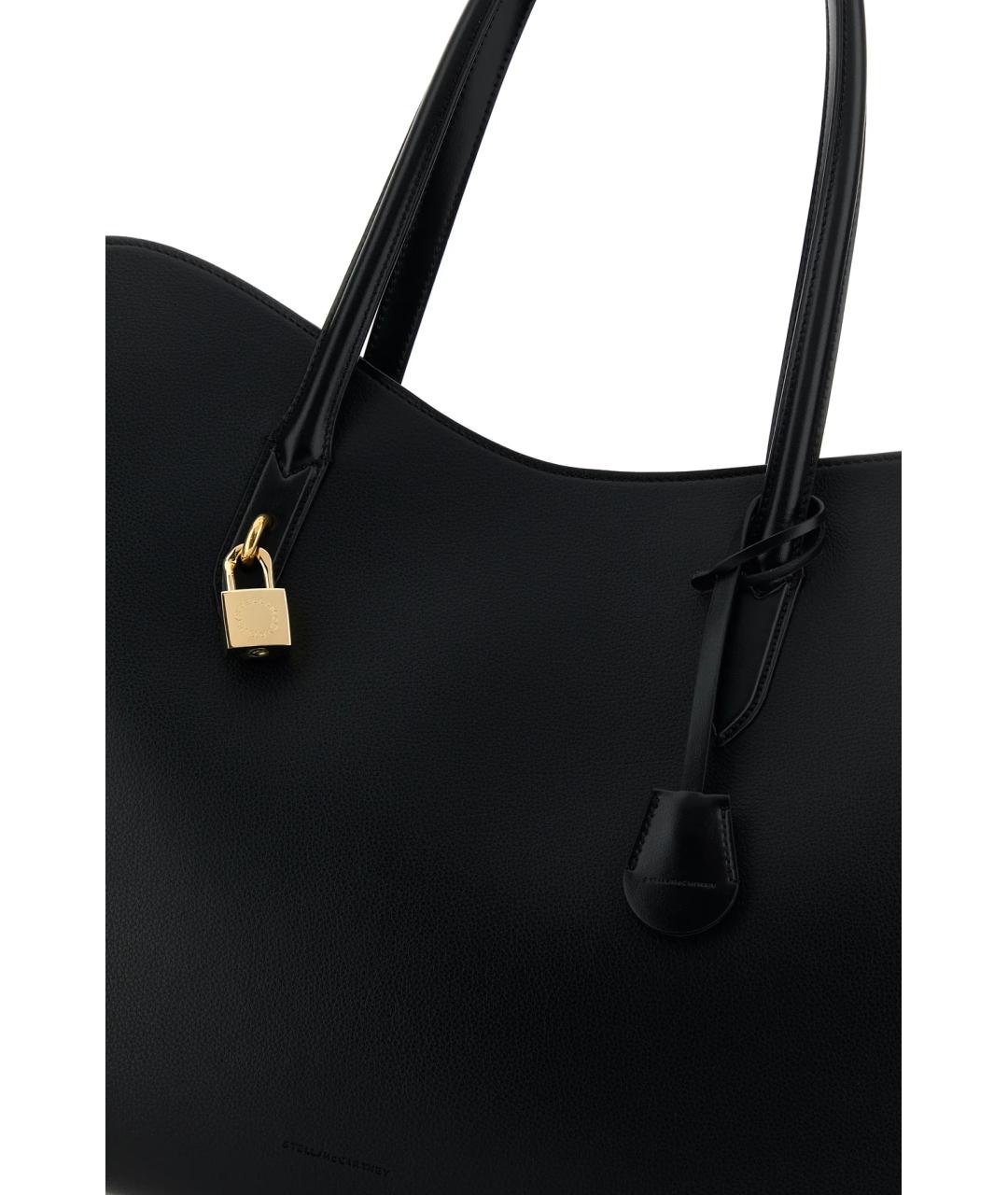 STELLA MCCARTNEY Черная синтетическая сумка тоут, фото 3