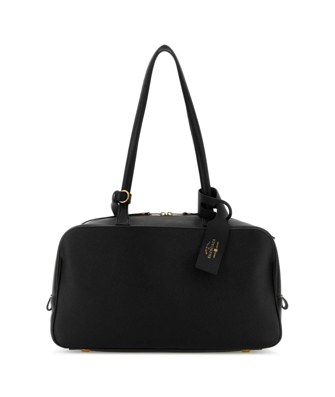 BALENCIAGA Черная кожаная сумка через плечо, фото 1