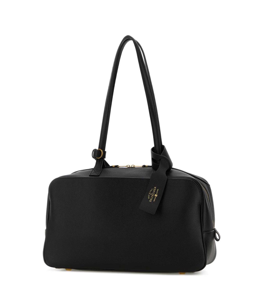 BALENCIAGA Черная кожаная сумка через плечо, фото 2