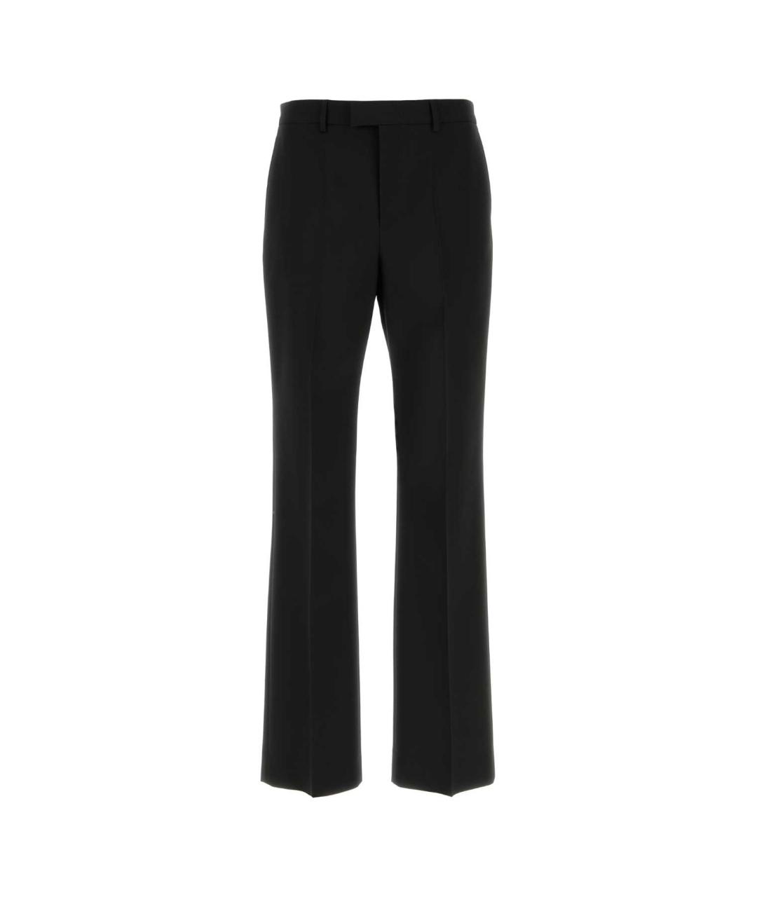 VALENTINO Черные шерстяные повседневные брюки, фото 1