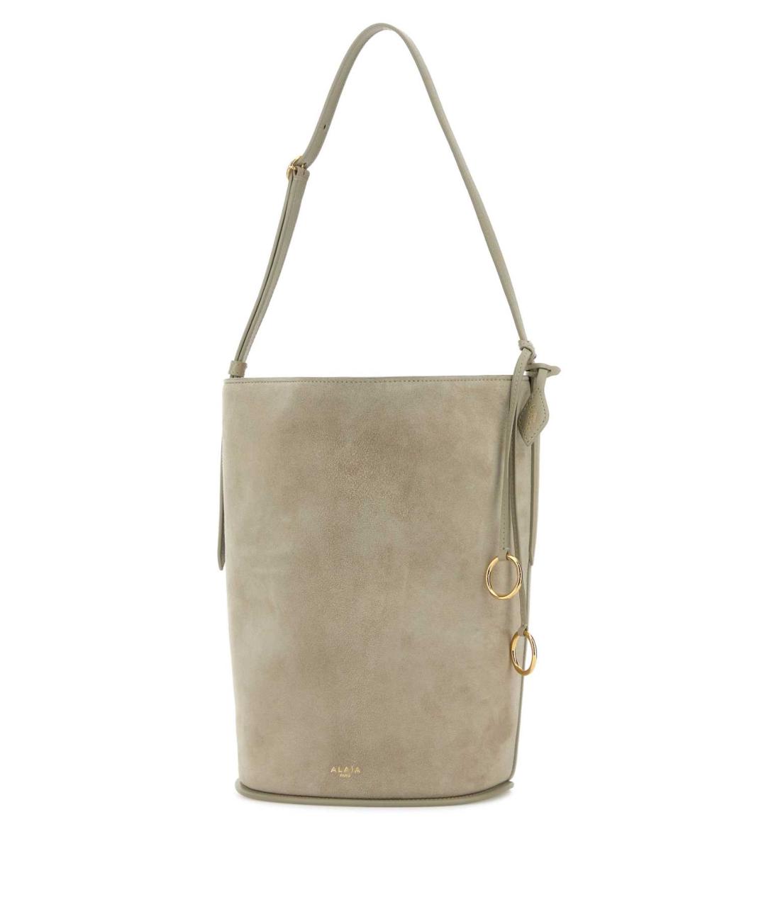 ALAIA Бежевая замшевая сумка через плечо, фото 2