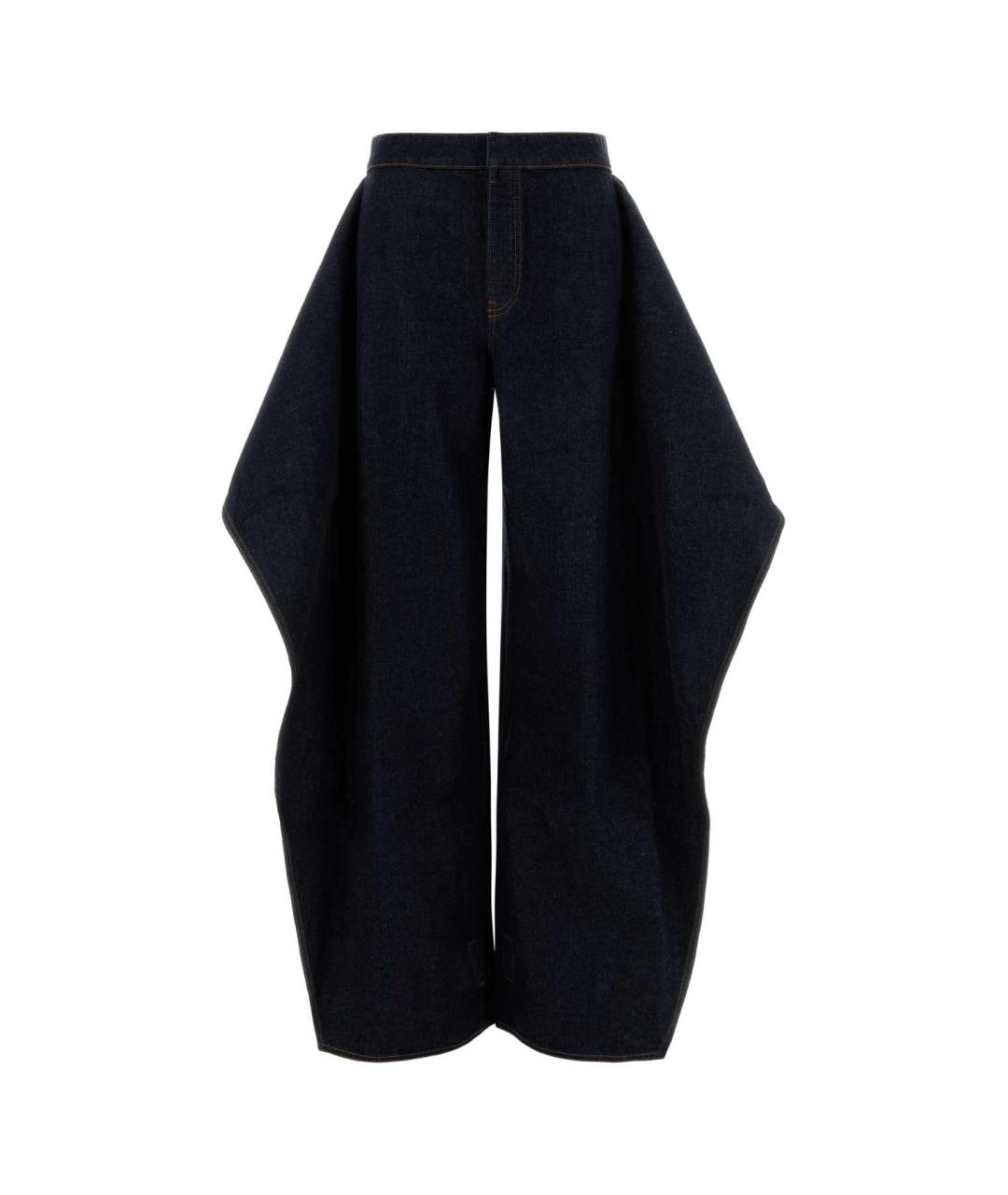 ALAIA Темно-синие хлопковые прямые джинсы, фото 1