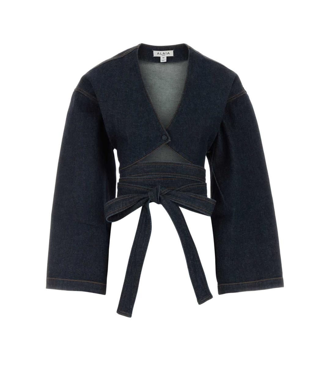 ALAIA Синий хлопковый жакет/пиджак, фото 1