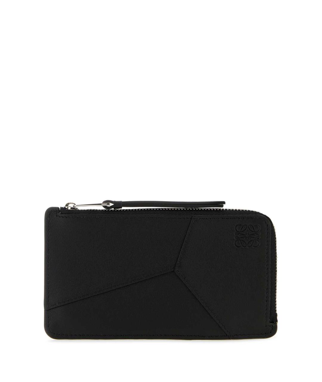 LOEWE Черный кожаный кардхолдер, фото 1