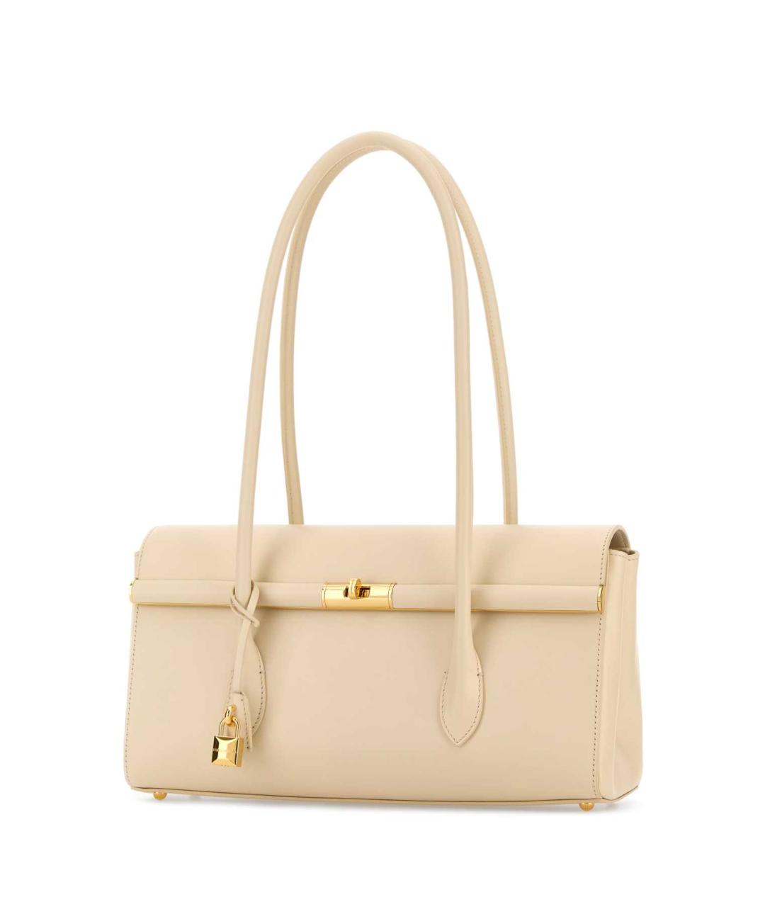 DOLCE&GABBANA Бежевая кожаная сумка через плечо, фото 2