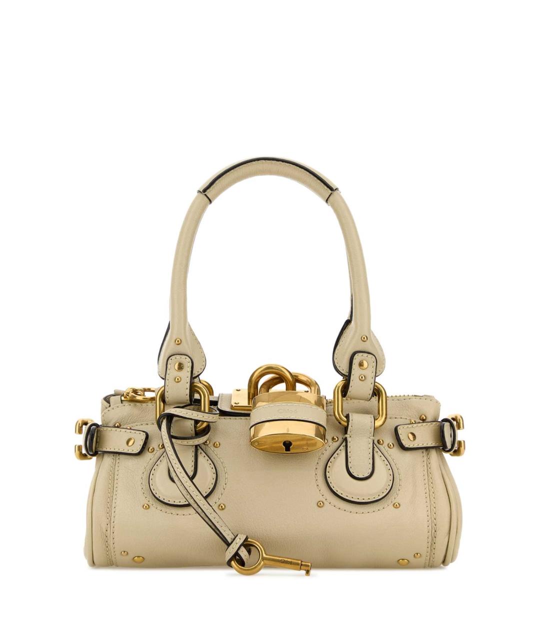 CHLOE Бежевая кожаная сумка с короткими ручками, фото 1
