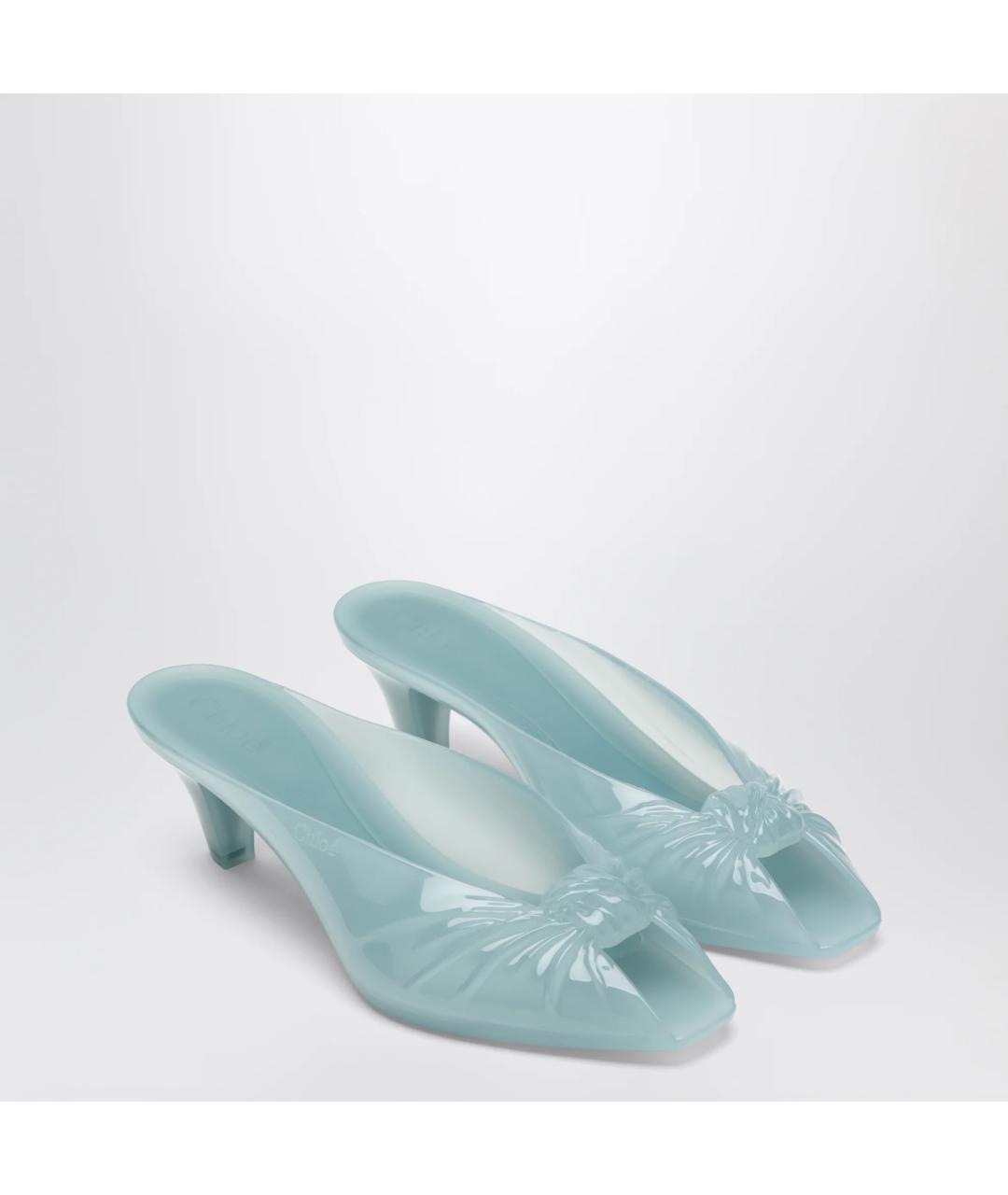 CHLOE Голубые резиновые мюли, фото 3