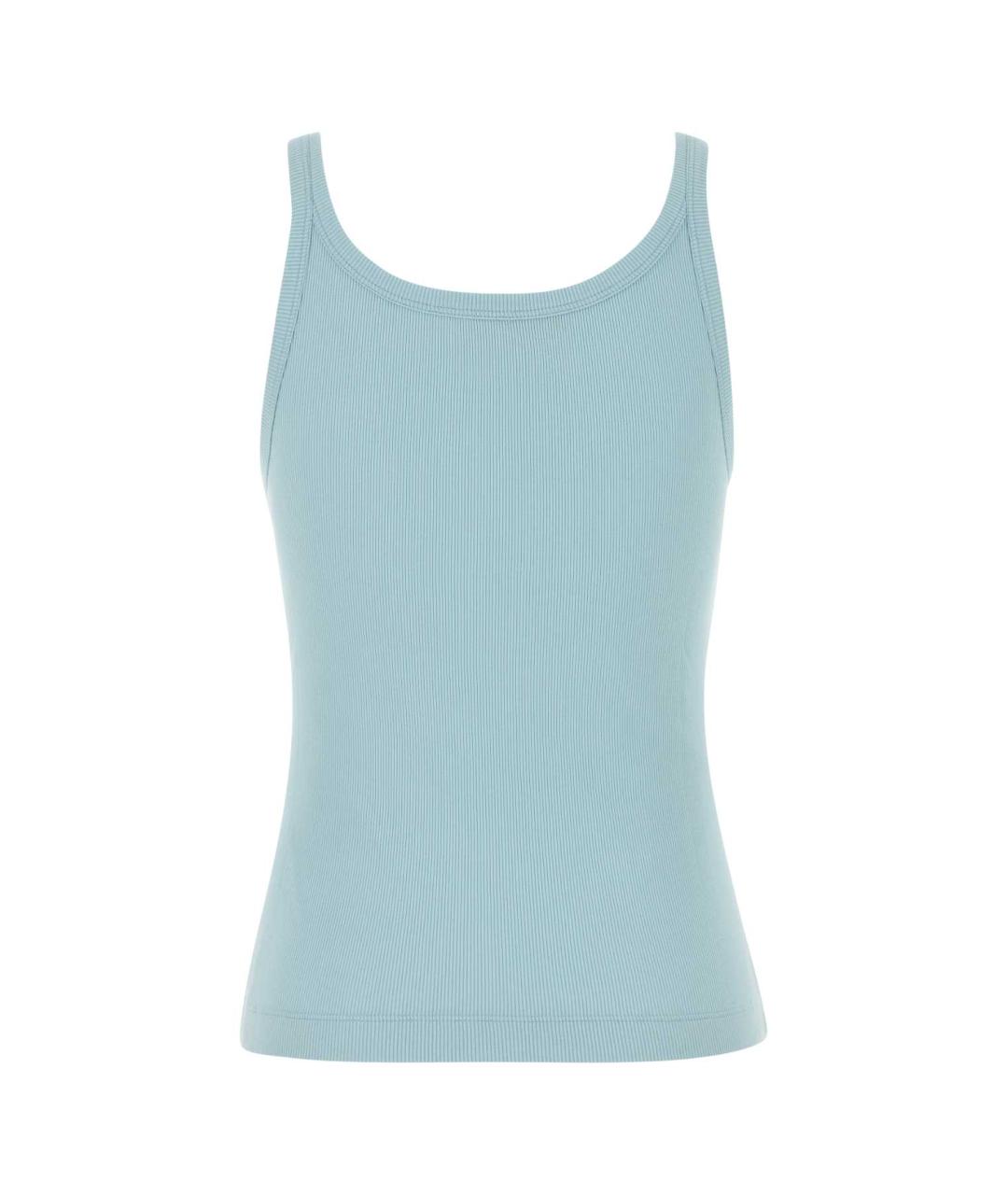 DOLCE&GABBANA Голубая хлопковая майка, фото 2