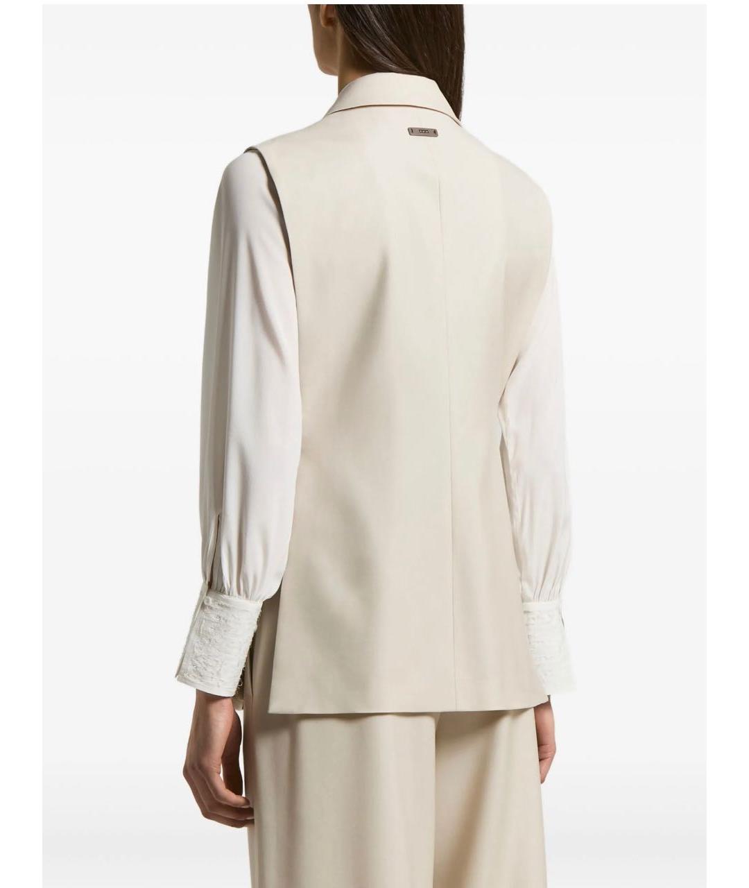 PESERICO Бежевый шерстяной костюм с брюками, фото 8