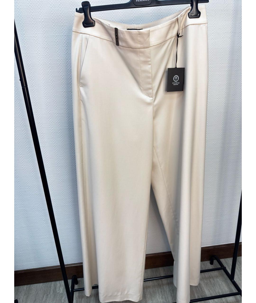 PESERICO Бежевый шерстяной костюм с брюками, фото 2