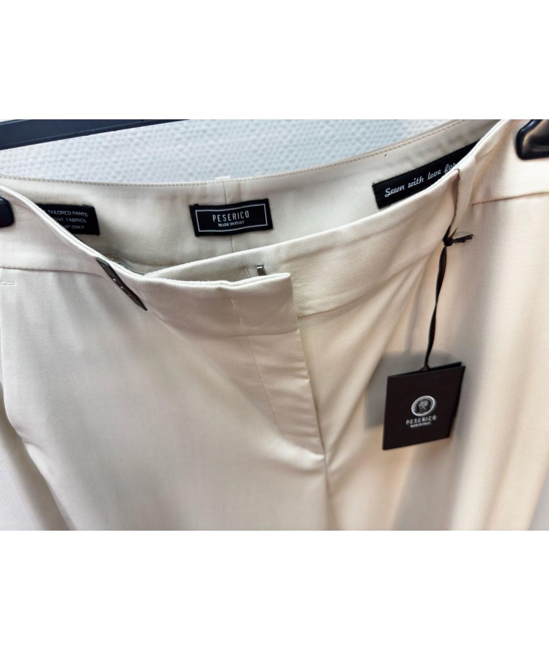 PESERICO Бежевый шерстяной костюм с брюками, фото 4