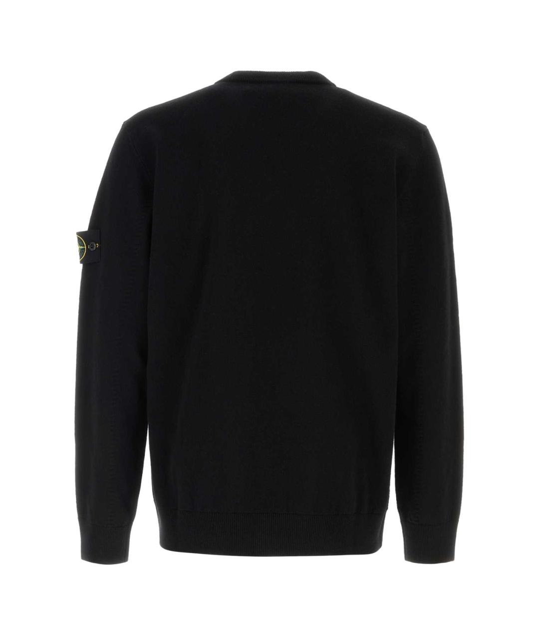 STONE ISLAND Черный шерстяной джемпер / свитер, фото 2