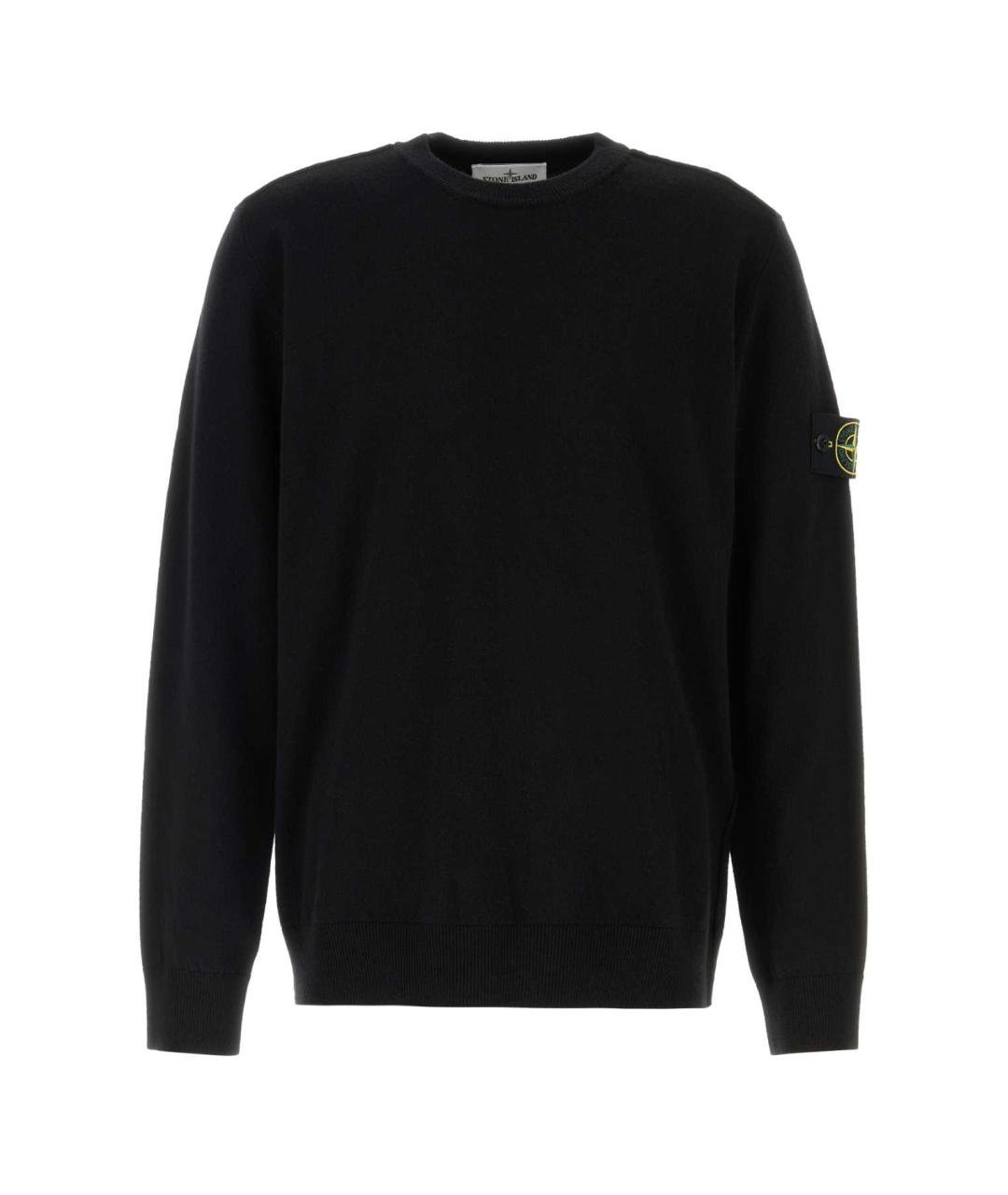 STONE ISLAND Черный шерстяной джемпер / свитер, фото 1