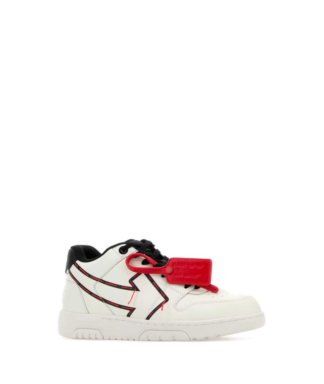 OFF-WHITE Белые кожаные низкие кроссовки / кеды, фото 2