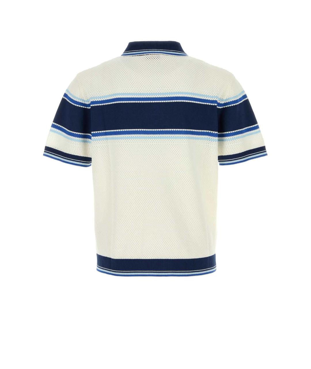 CASABLANCA Белое хлопковое поло с коротким рукавом, фото 1