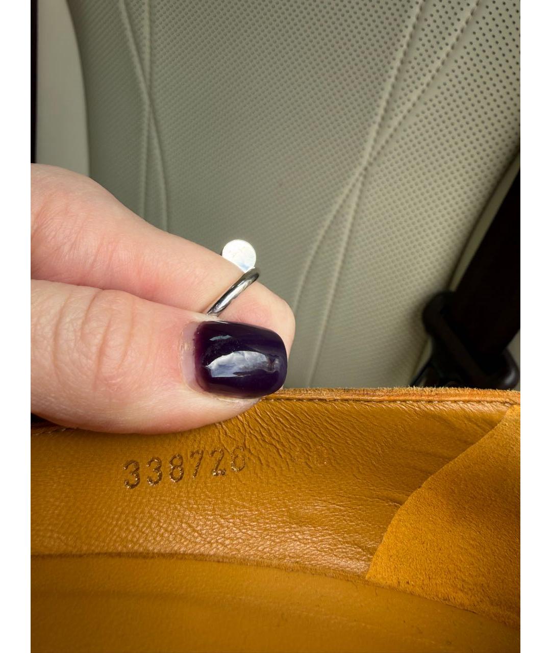 GUCCI Горчичные замшевые туфли, фото 3