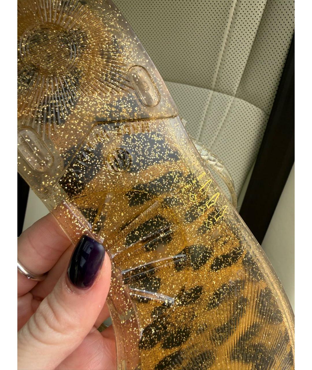 DOLCE&GABBANA Золотые шлепанцы, фото 2