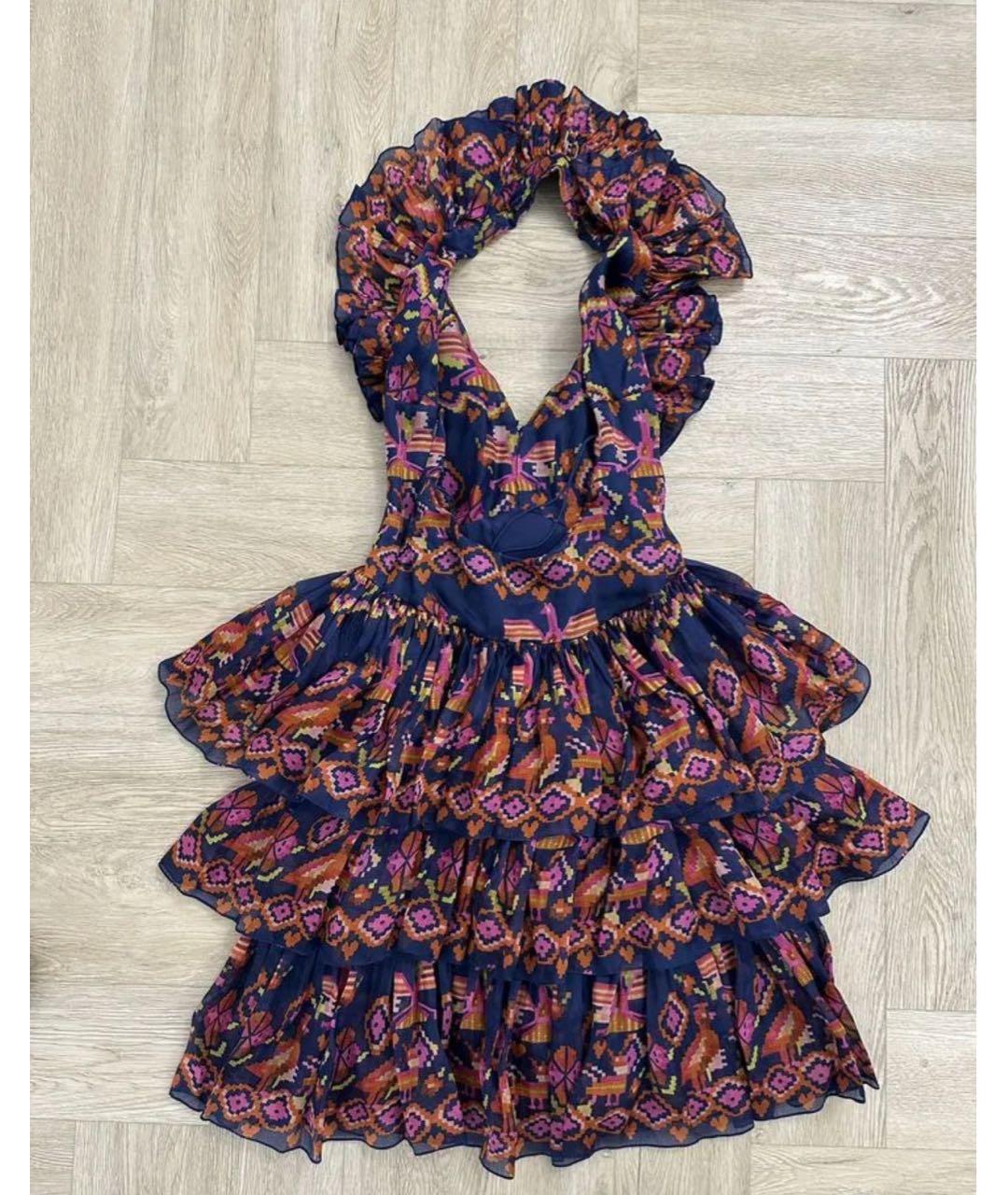 CHRISTIAN DIOR Мульти шелковое коктейльное платье, фото 2