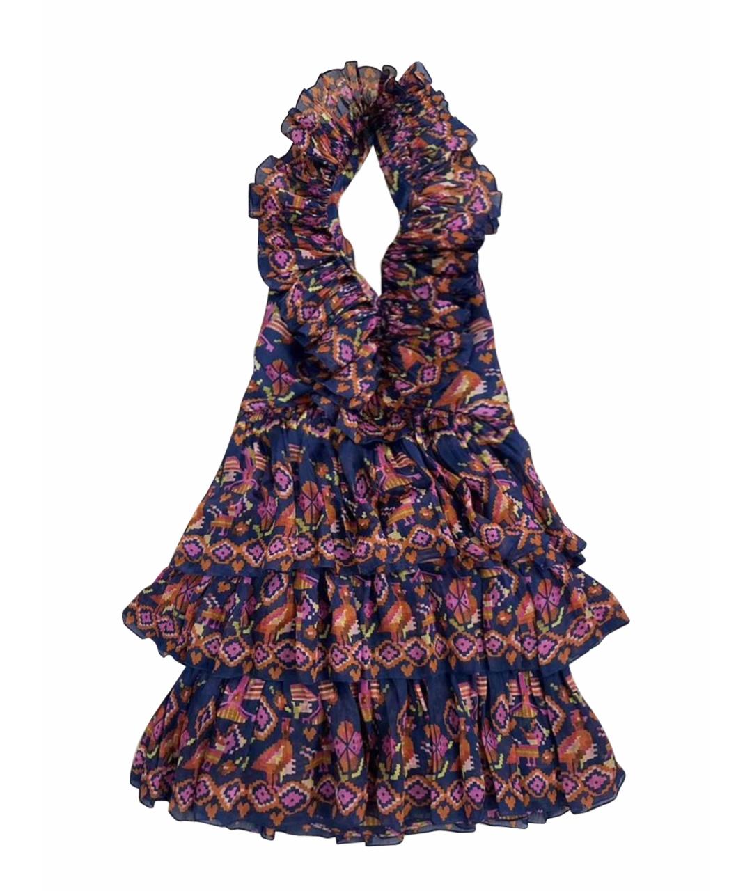 CHRISTIAN DIOR Мульти шелковое коктейльное платье, фото 1