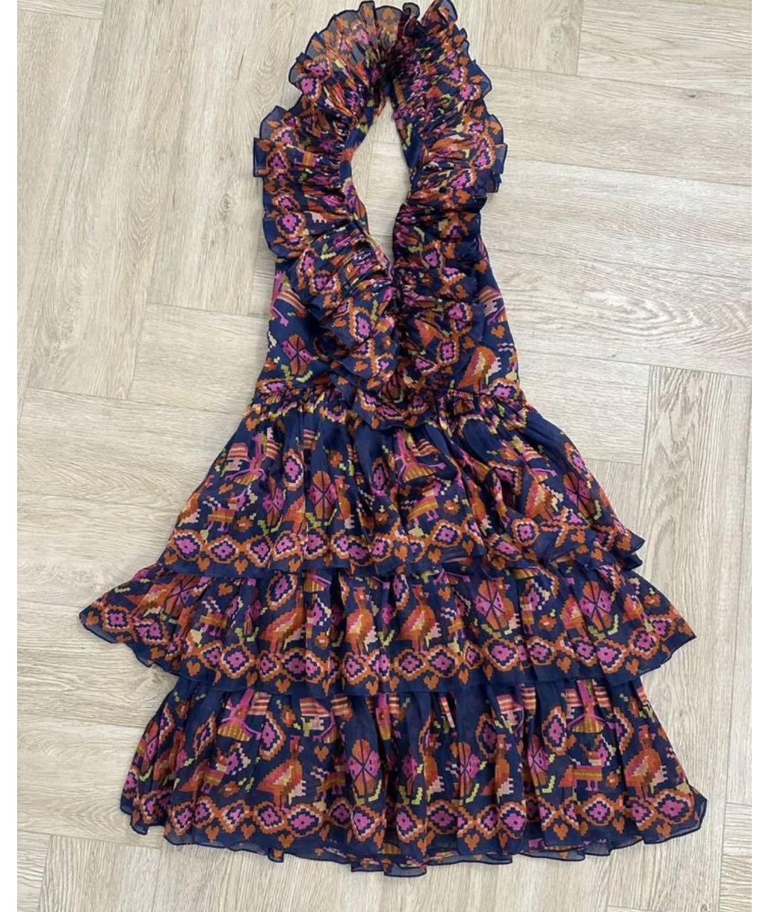 CHRISTIAN DIOR Мульти шелковое коктейльное платье, фото 7