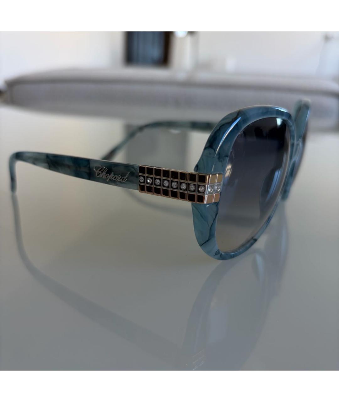 CHOPARD Голубые пластиковые солнцезащитные очки, фото 2