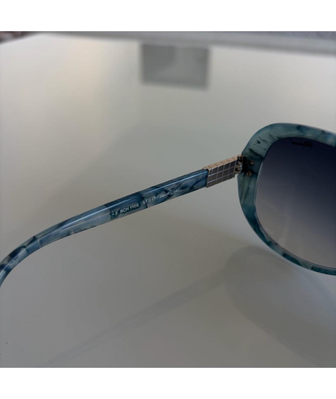 CHOPARD Голубые пластиковые солнцезащитные очки, фото 4
