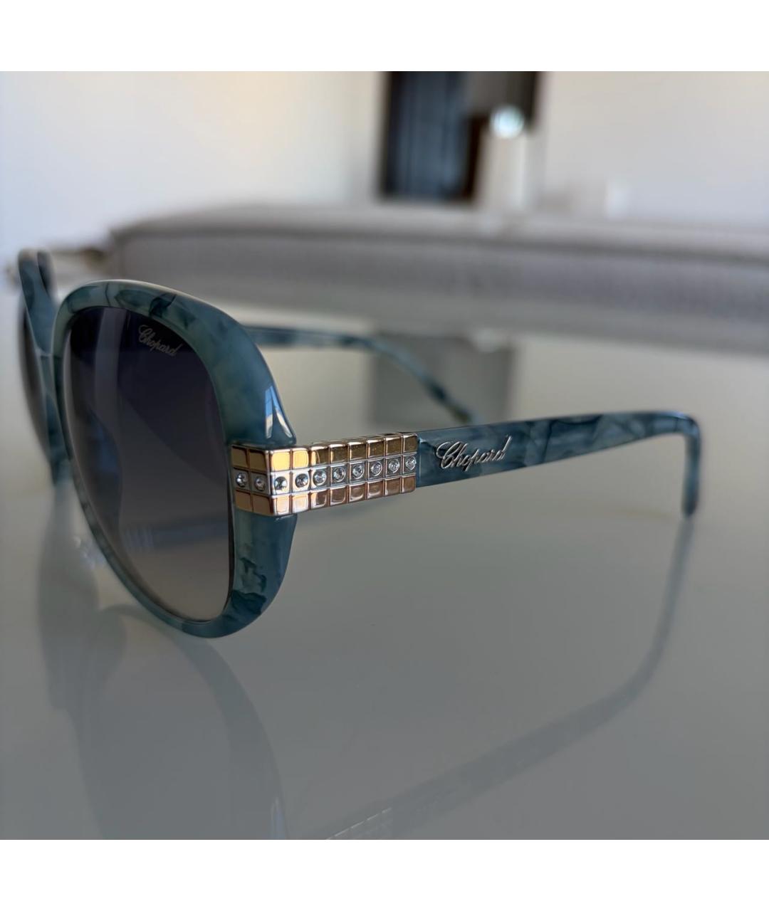CHOPARD Голубые пластиковые солнцезащитные очки, фото 3