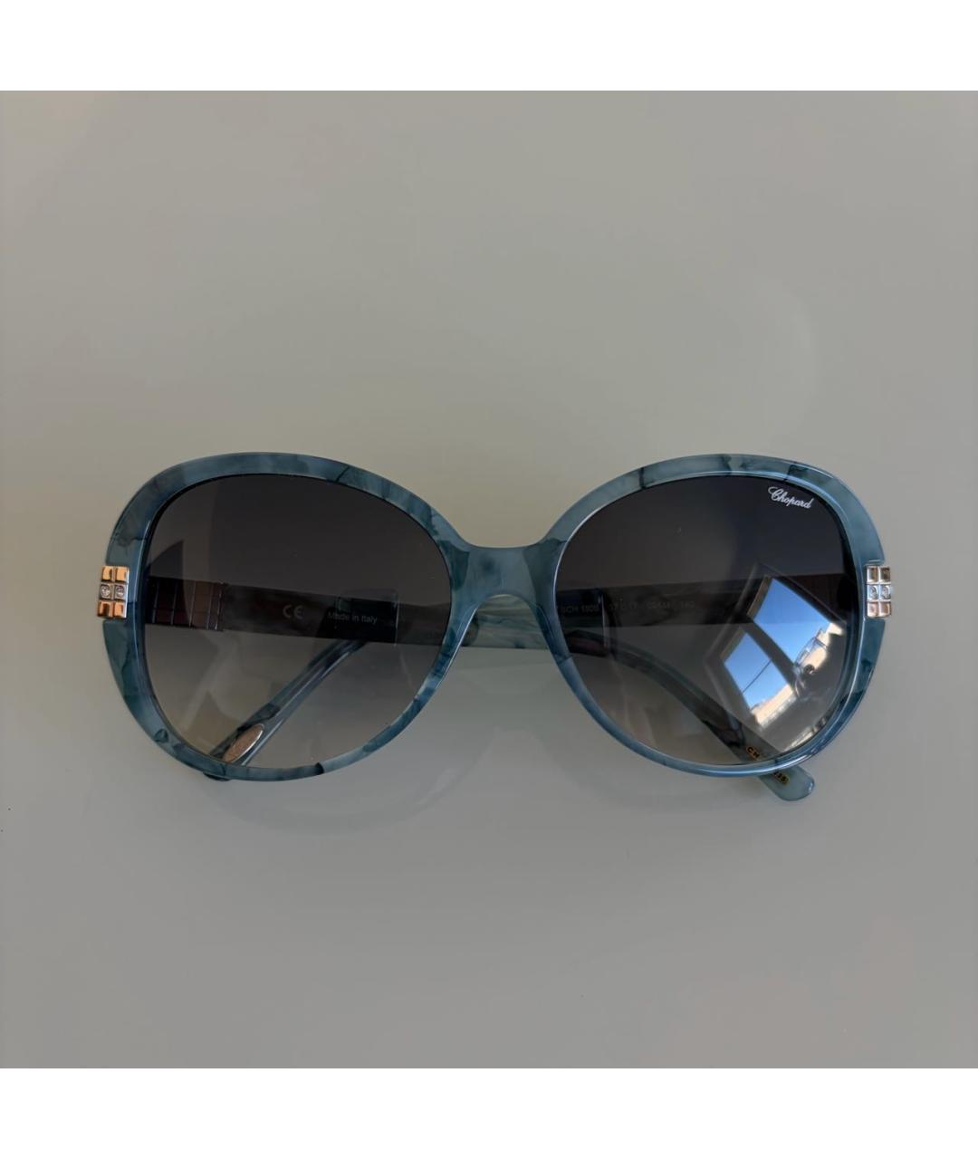CHOPARD Голубые пластиковые солнцезащитные очки, фото 7