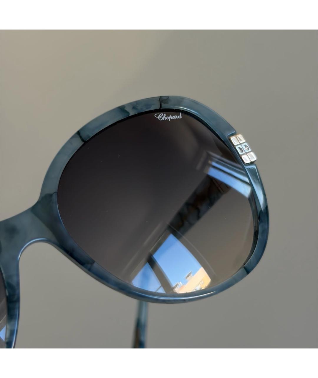 CHOPARD Голубые пластиковые солнцезащитные очки, фото 5