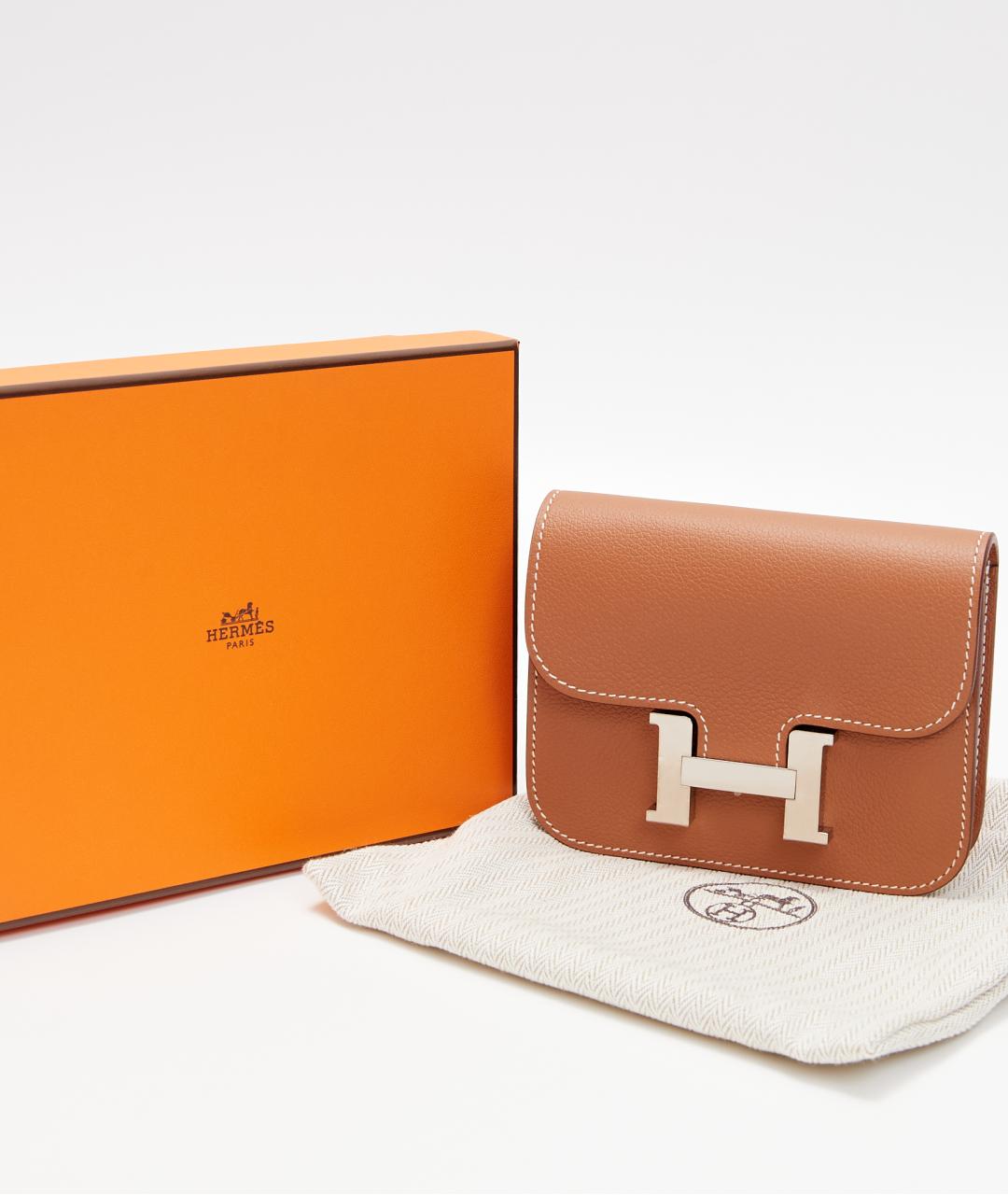 HERMES Коричневая кожаная поясная сумка, фото 6