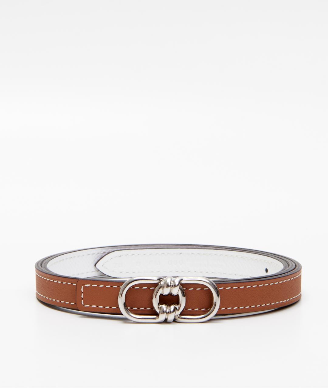 HERMES Бежевый кожаный ремень, фото 6