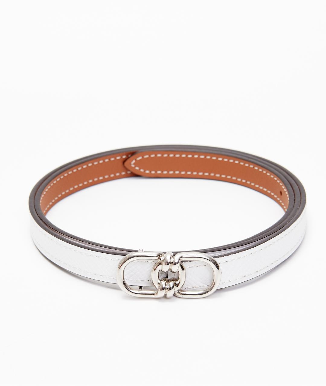 HERMES Бежевый кожаный ремень, фото 4